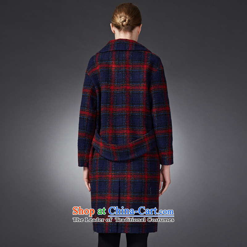 2015 winter Princess Hsichih maxchic trendy large roll collar Plaid Print wool coat girl was 22,952 Red? M PRINCESS (maxchic Hsichih) , , , shopping on the Internet