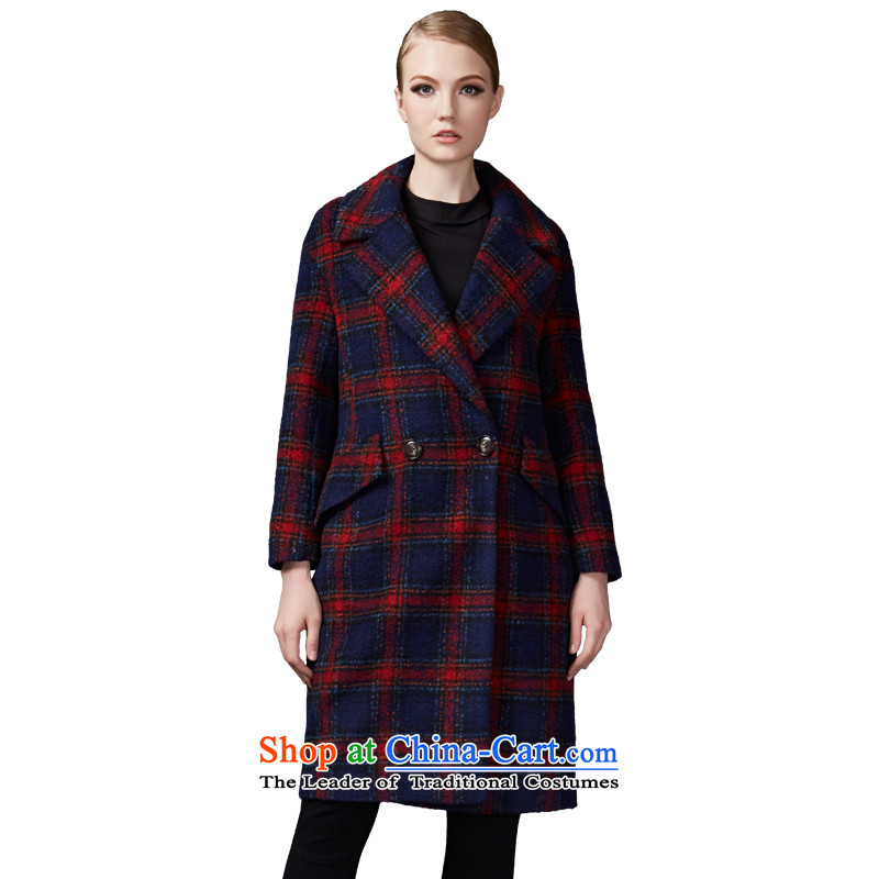 2015 winter Princess Hsichih maxchic trendy large roll collar Plaid Print wool coat girl was 22,952 Red? M PRINCESS (maxchic Hsichih) , , , shopping on the Internet
