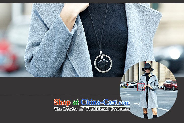 Youth 2015 autumn and winter clothing so the new Korean version of Sau San a thin coat video? female blue coat gross M picture, prices, brand platters! The elections are supplied in the national character of distribution, so action, buy now enjoy more preferential! As soon as possible.