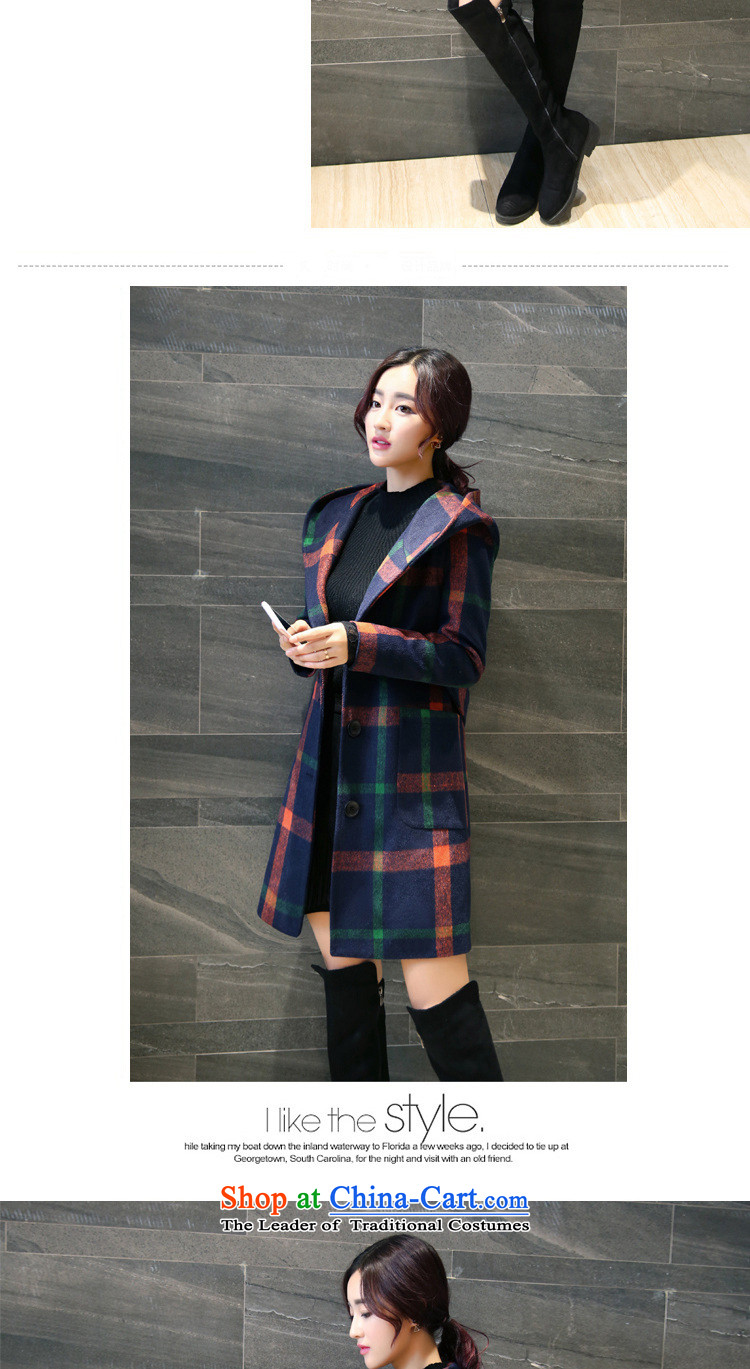 Scented Winter 2015 new elegant grid with cap jacket coat V1833 gross? Red and Yellow Tartan S picture, prices, brand platters! The elections are supplied in the national character of distribution, so action, buy now enjoy more preferential! As soon as possible.