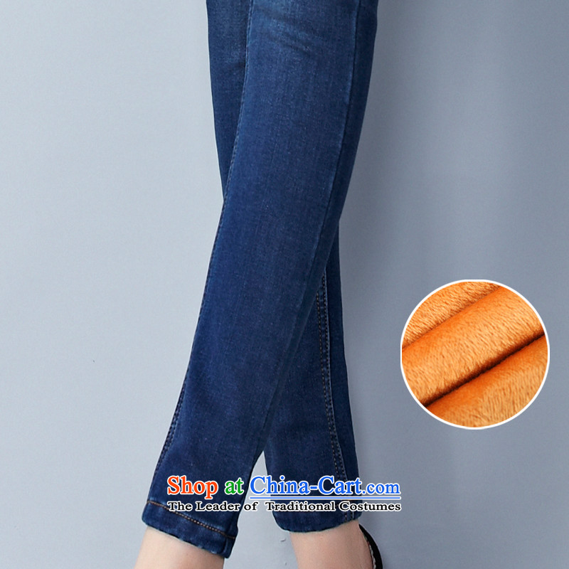 The interpolator auspicious 2015 to increase the number of women with new winter clothing thick, Hin thin elastic band waist with lint-free video thin stretch jeans thick trousers Y1343 3XL, BLUE PEARL auspicious shopping on the Internet has been pressed.