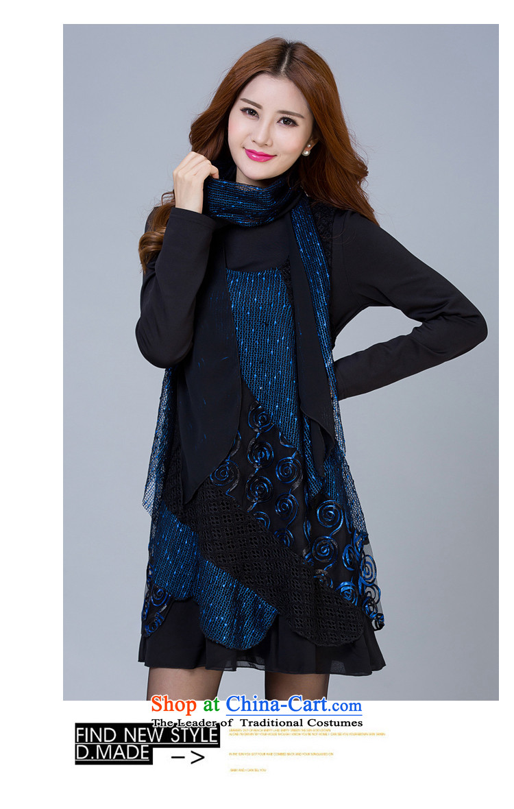 Dimple jelly 2015 autumn and winter new mm thick large female plus lint-free long-sleeved thick dresses female 3062 Blue XXL picture, prices, brand platters! The elections are supplied in the national character of distribution, so action, buy now enjoy more preferential! As soon as possible.