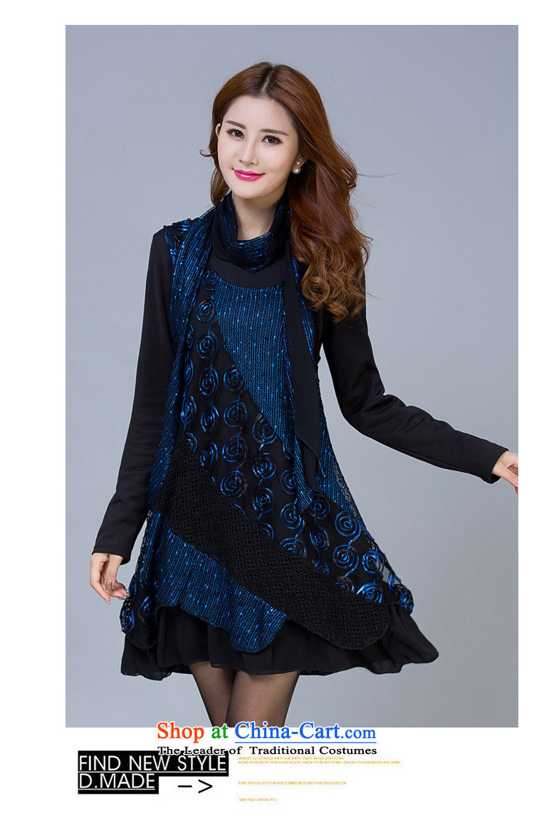 Dimple jelly 2015 autumn and winter new mm thick large female plus lint-free long-sleeved thick dresses female 3062 Blue XXL picture, prices, brand platters! The elections are supplied in the national character of distribution, so action, buy now enjoy more preferential! As soon as possible.