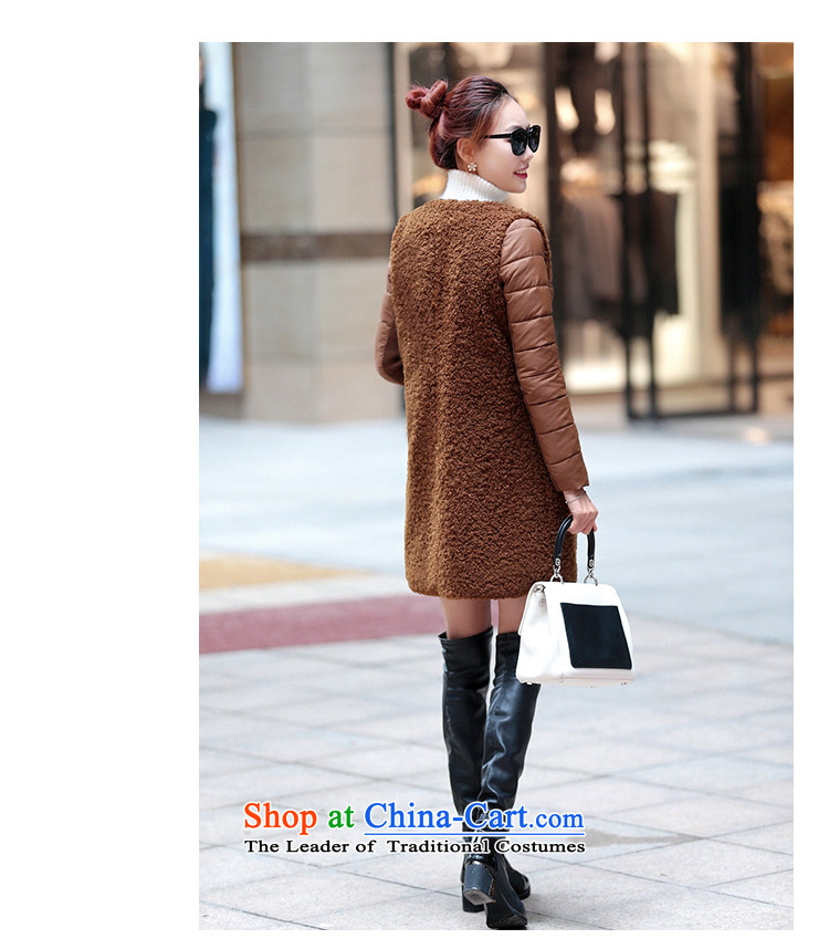 Crw new wind Europe 2015 Sau San video in thin long hair? jacket stitching larger female cotton coat gray S picture, prices, brand platters! The elections are supplied in the national character of distribution, so action, buy now enjoy more preferential! As soon as possible.