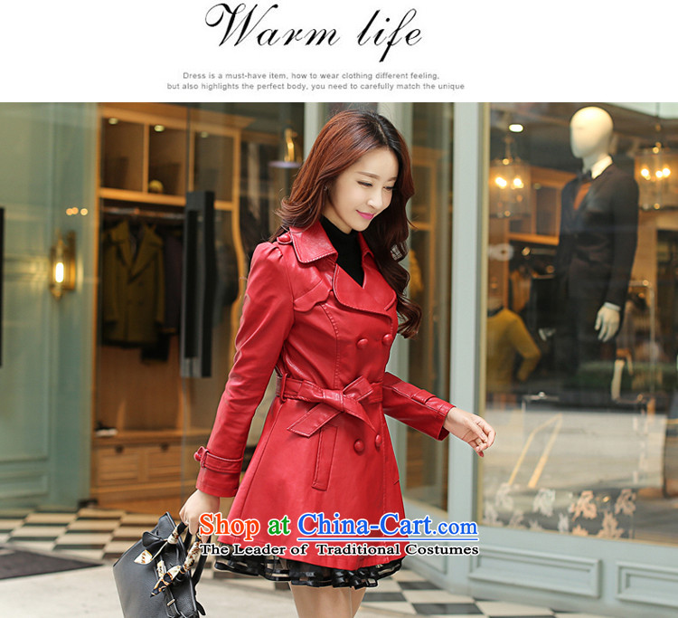 The new winter 108GD2015 PU Yi, double-windbreaker jacket Korean female fashion, long thin coat jacket graphics 9100 Red XL Photo, prices, brand platters! The elections are supplied in the national character of distribution, so action, buy now enjoy more preferential! As soon as possible.