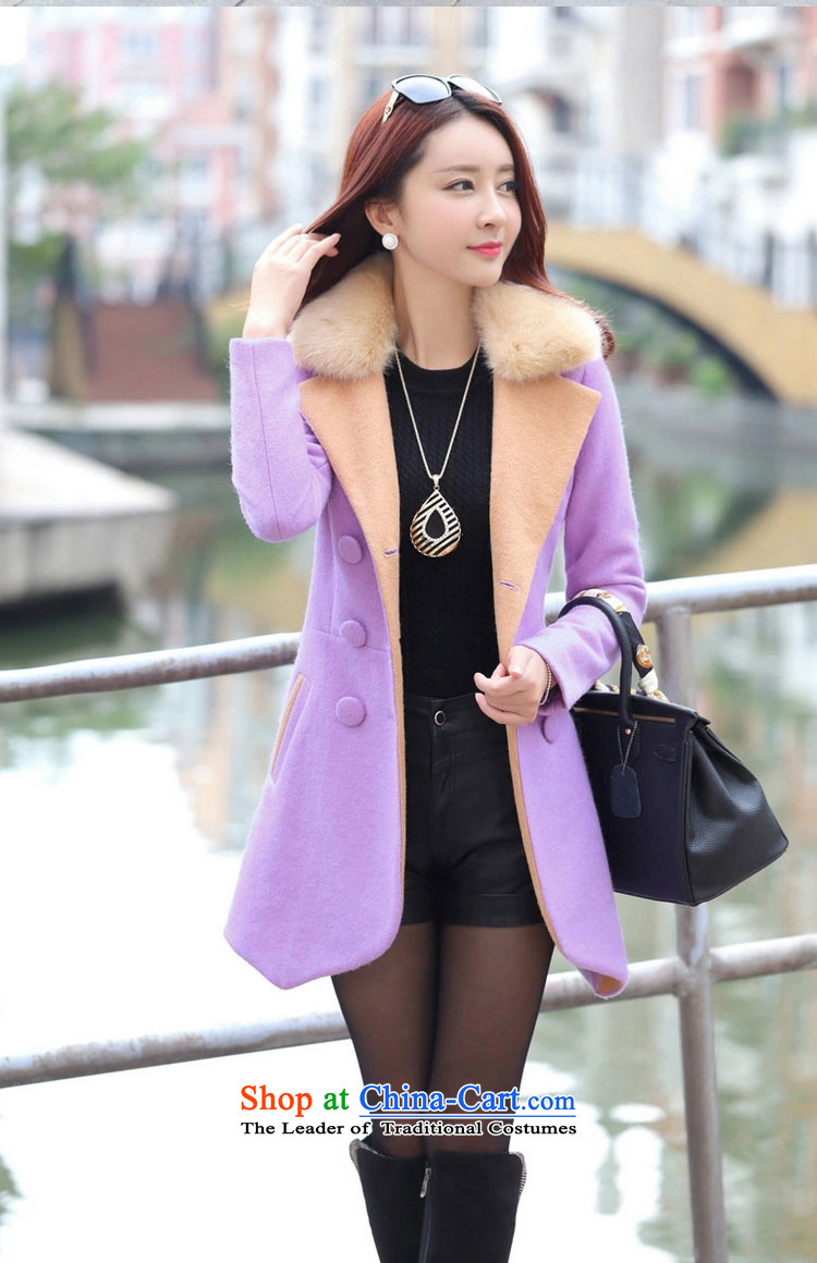 Durond, 2015 gross female autumn and winter coats? new women's gross Korean? jacket double-color spell long suit for Sau San a wool coat female RED M picture, prices, brand platters! The elections are supplied in the national character of distribution, so action, buy now enjoy more preferential! As soon as possible.