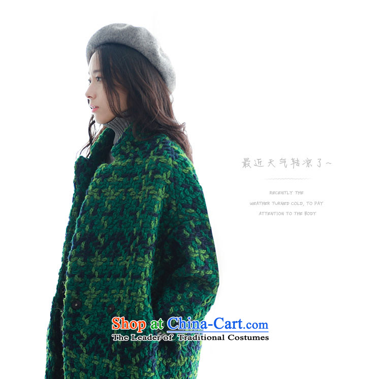 Carleen May 2015 Fall/Winter Collections new Korean female loose grating coats that long hair? jacket female red L picture, prices, brand platters! The elections are supplied in the national character of distribution, so action, buy now enjoy more preferential! As soon as possible.