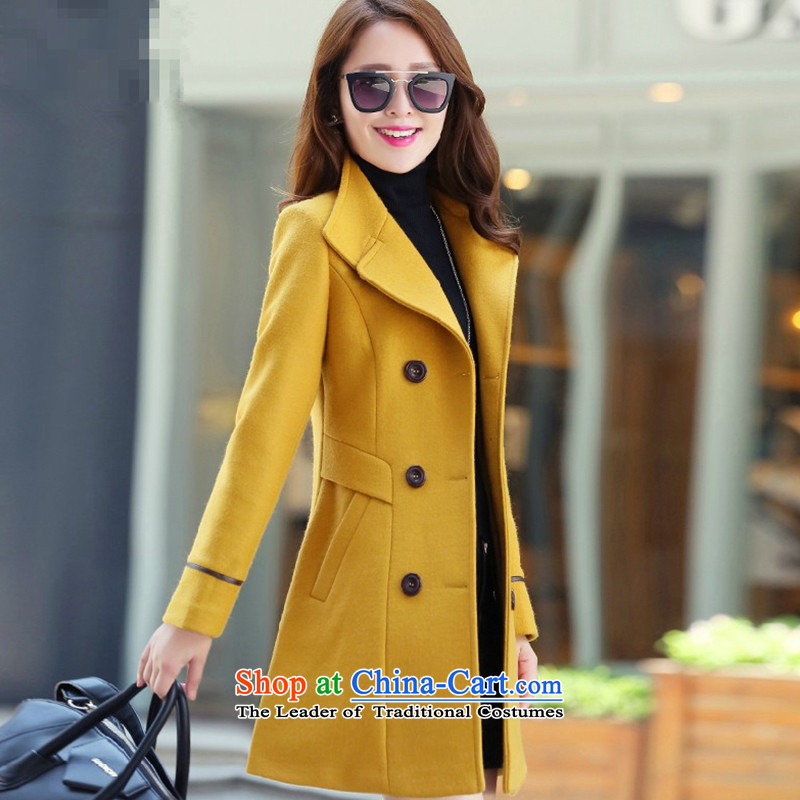 On God 2015 winter clothing new Korean fashion Sau San Mao? coats that long coats)? female 1582 L, wine red on God (YUEGUANSHEN) , , , shopping on the Internet