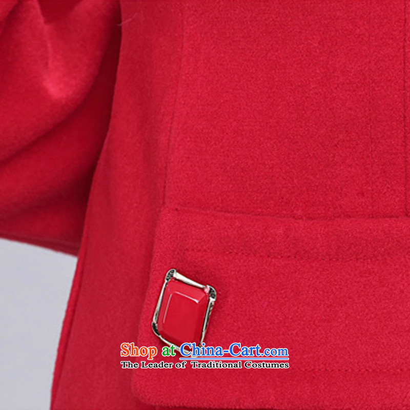 The caddy by 2015 autumn and winter new protagonists for women Korean jacket Sau San double-coats women 2018 gross? red , L, faintly WEIWEIZHUJUE staring () , , , shopping on the Internet