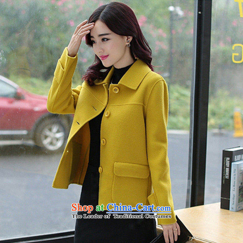The caddy by 2015 autumn and winter new protagonists for women Korean jacket coat women gross Sau San? 3139 Grass Yellow , L, faintly WEIWEIZHUJUE staring () , , , shopping on the Internet