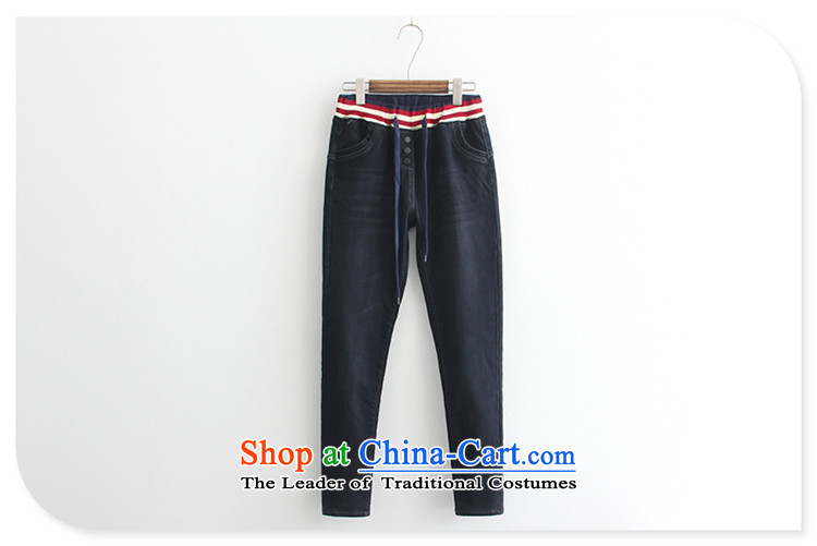 2015 thick winter sister large foreign trade with Europe and the Code jeans pants castor extra ladies pants and thick dark blue velvet 44 pictures, prices, brand platters! The elections are supplied in the national character of distribution, so action, buy now enjoy more preferential! As soon as possible.