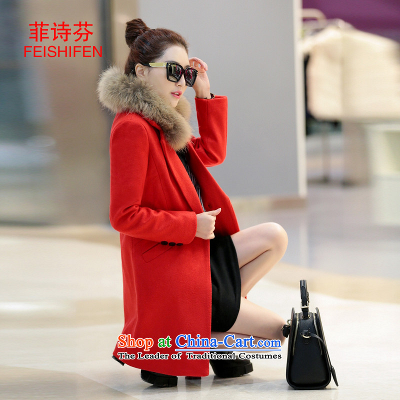 The Philippines poetry fun? In gross coats of Korean Sau San video thin thick large long-sleeved double-gross flows of winter coats? female RED M, Ms Elsie Leung (FEISHIFEN) , , , shopping on the Internet