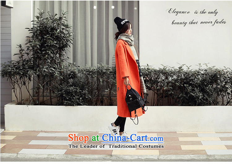 A7a2015 New Winter Sorok plaque than gross? female Korean version of the jacket long wool coat jacket female 8971? the red-orange S code picture, prices, brand platters! The elections are supplied in the national character of distribution, so action, buy now enjoy more preferential! As soon as possible.