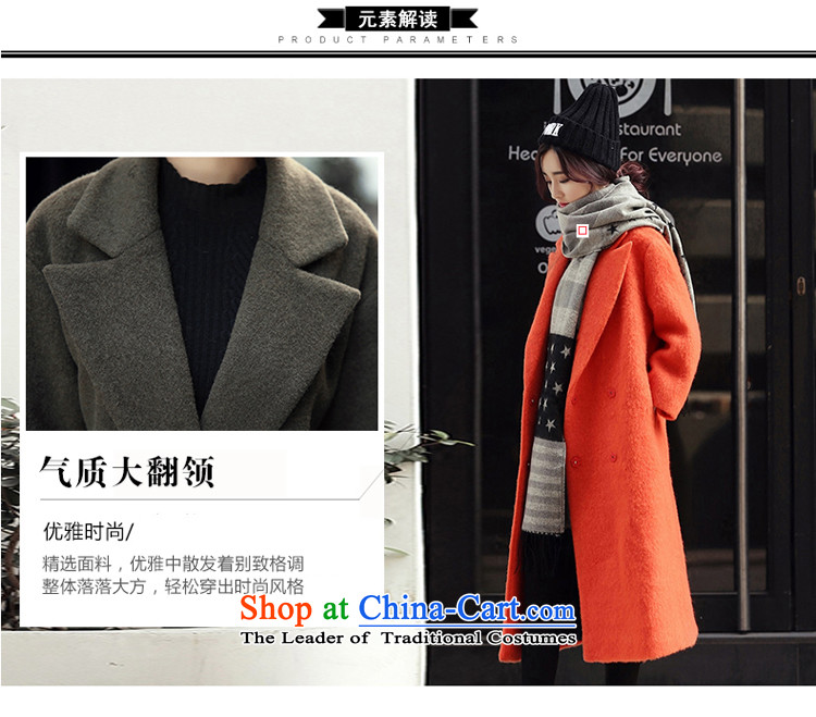 A7a2015 New Winter Sorok plaque than gross? female Korean version of the jacket long wool coat jacket female 8971? the red-orange S code picture, prices, brand platters! The elections are supplied in the national character of distribution, so action, buy now enjoy more preferential! As soon as possible.