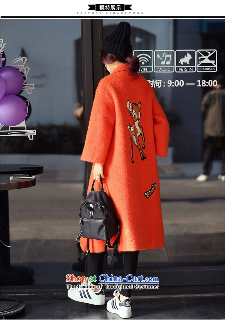 A7a2015 New Winter Sorok plaque than gross? female Korean version of the jacket long wool coat jacket female 8971? the red-orange S code picture, prices, brand platters! The elections are supplied in the national character of distribution, so action, buy now enjoy more preferential! As soon as possible.