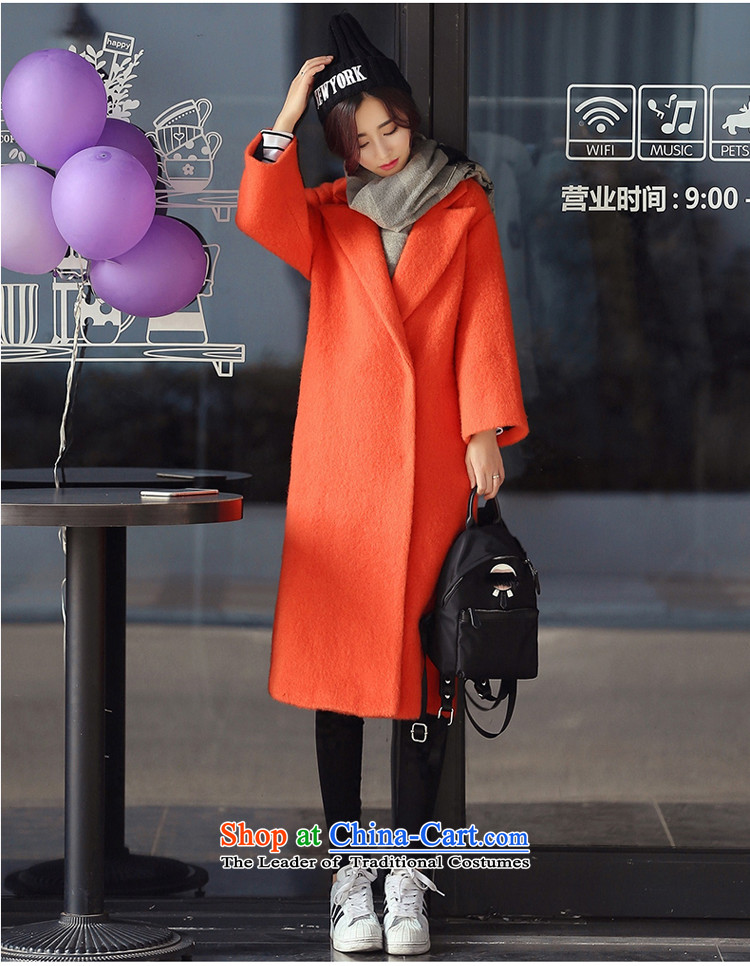 A7a2015 New Winter Sorok plaque than gross? female Korean version of the jacket long wool coat jacket female 8971? the red-orange S code picture, prices, brand platters! The elections are supplied in the national character of distribution, so action, buy now enjoy more preferential! As soon as possible.