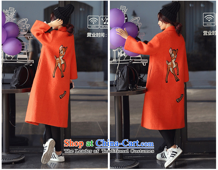 A7a2015 New Winter Sorok plaque than gross? female Korean version of the jacket long wool coat jacket female 8971? the red-orange S code picture, prices, brand platters! The elections are supplied in the national character of distribution, so action, buy now enjoy more preferential! As soon as possible.