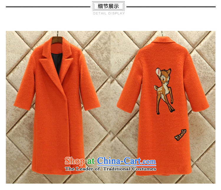 A7a2015 New Winter Sorok plaque than gross? female Korean version of the jacket long wool coat jacket female 8971? the red-orange S code picture, prices, brand platters! The elections are supplied in the national character of distribution, so action, buy now enjoy more preferential! As soon as possible.