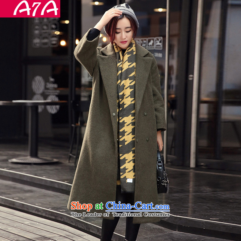 A7a2015 New Winter Sorok plaque than gross? female Korean version of the jacket long wool coat jacket female 8971? the red-orange S code ,A7A,,, shopping on the Internet