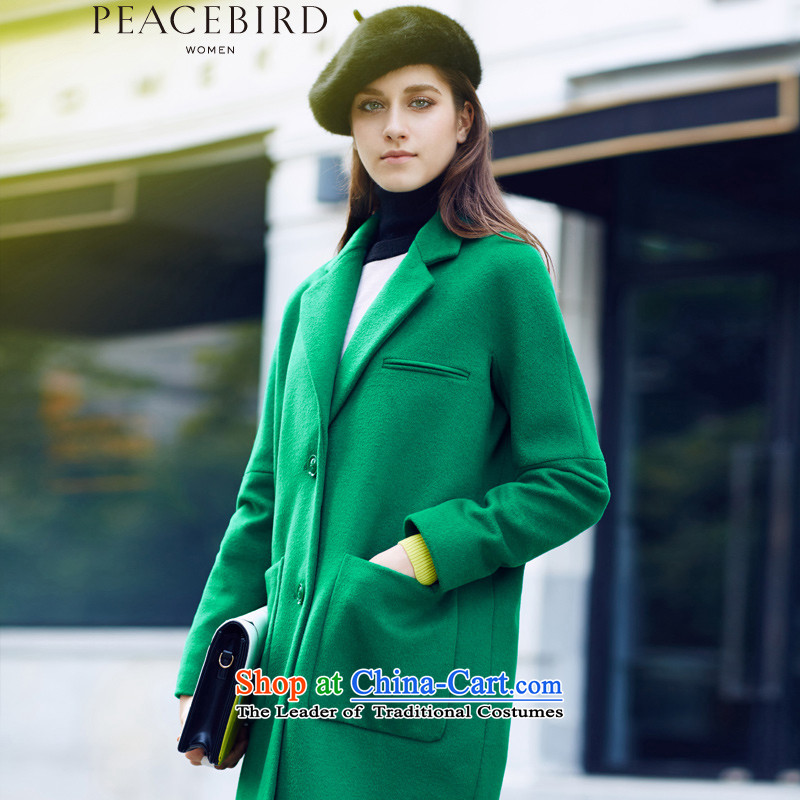 - New shining peacebird Women's Health 2015 winter clothing new products for long suit coats A4AA54525 GREEN?S