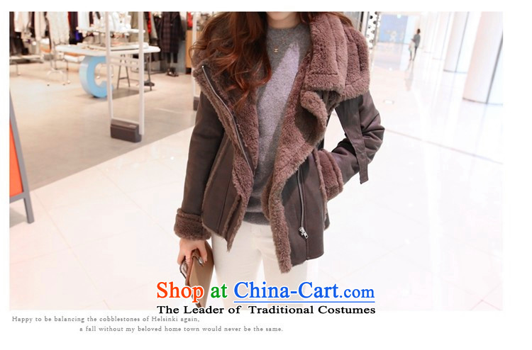  Ms. Chong Wook 2015 winter clothes boutique quality female lapel thick hair? lamb fur coats Korean brown velvet M picture, prices, brand platters! The elections are supplied in the national character of distribution, so action, buy now enjoy more preferential! As soon as possible.