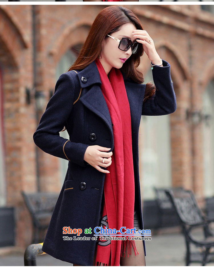 The unaffordability of human feelings about women 2015 autumn and winter coats New Sau San butted long coats of female 9600X? Navy L picture, prices, brand platters! The elections are supplied in the national character of distribution, so action, buy now enjoy more preferential! As soon as possible.