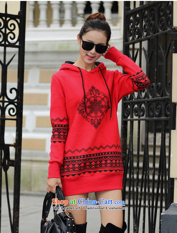 Morning to 2015 autumn and winter new product codes for women in the long, thick wool sweater ethnic stamp kit head cap warm relaxd sweater Red 2XL recommendations 130-140 catty picture, prices, brand platters! The elections are supplied in the national character of distribution, so action, buy now enjoy more preferential! As soon as possible.