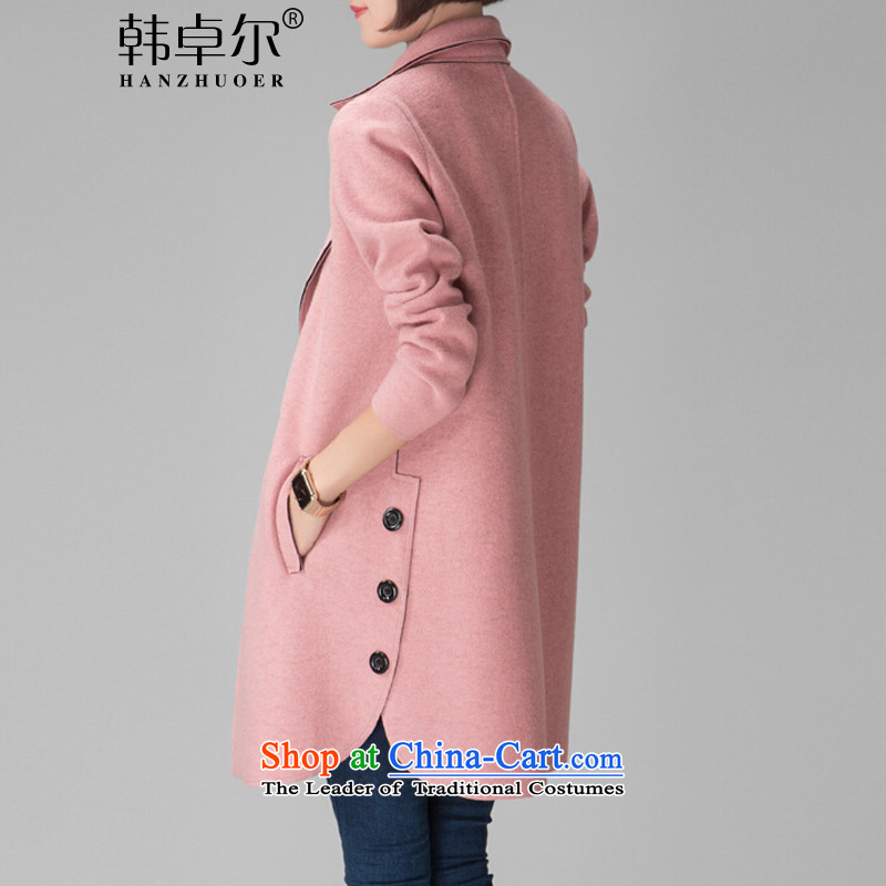 Korea's  2015 autumn and winter new Korean Sau San a wool coat double-Women's jacket X4089 pink 2XL, lane rain , , , shopping on the Internet