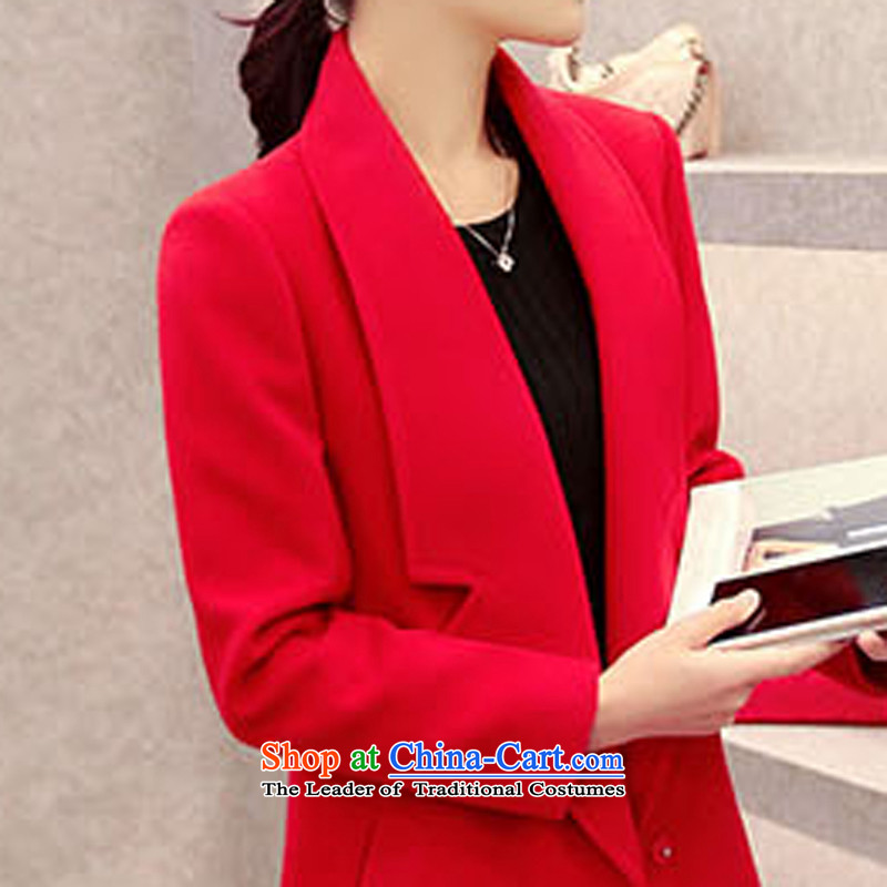 Lozet 2015 autumn and winter new women's stylish Korean temperament lapel in Sau San long double-side Gross Gross Jacket coat?? a red plus cotton XL, Lozet (ROLUZEE) , , , shopping on the Internet