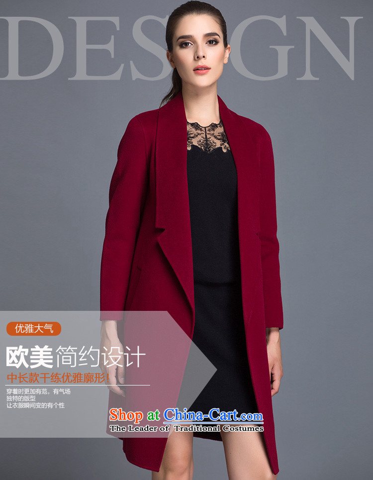 Hengyuan Cheung Women 100% Pure Wool double-side COAT 2015 autumn and winter Ms. New Version won long gross? jacket dark gray M. picture, prices, brand platters! The elections are supplied in the national character of distribution, so action, buy now enjoy more preferential! As soon as possible.