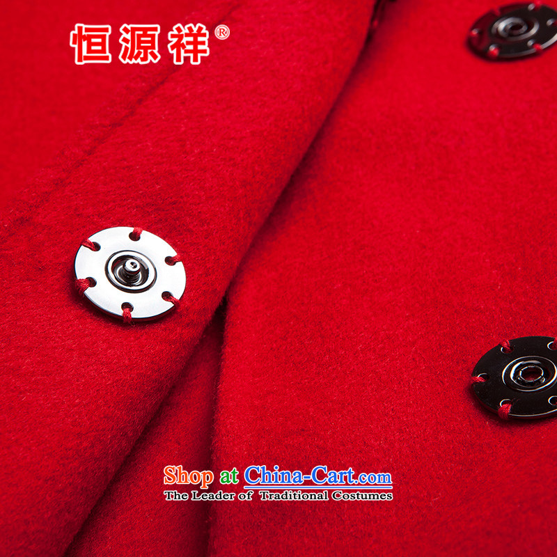 Hengyuan Cheung Women 100% Pure Wool double-side COAT 2015 autumn and winter Ms. New Version won long gross red jacket? M. Hengyuan Cheung shopping on the Internet has been pressed.