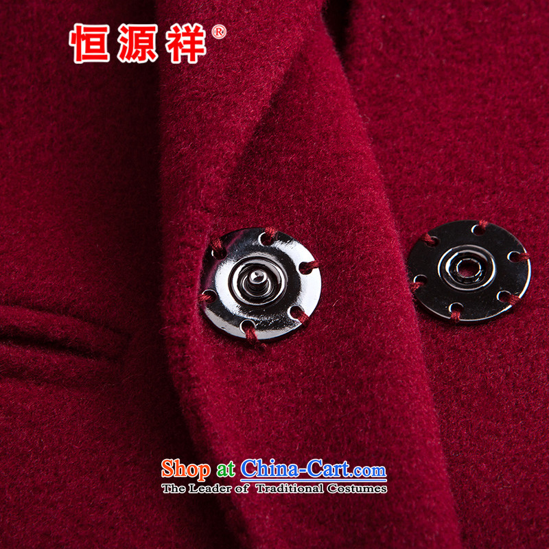 Hengyuan Cheung Women 100% Pure Wool double-side COAT 2015 autumn and winter Ms. New Version won long gross , navy blue jacket? Hengyuan Cheung shopping on the Internet has been pressed.
