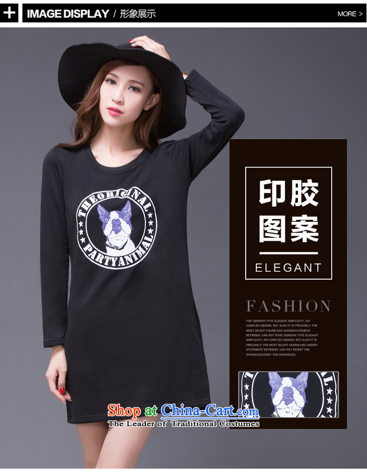 In accordance with the intention to include yi 2015 autumn and winter new Korean version of large numbers of female add lint-free long-sleeved T-shirt women Thick coated dresses Y419 female black L picture, prices, brand platters! The elections are supplied in the national character of distribution, so action, buy now enjoy more preferential! As soon as possible.