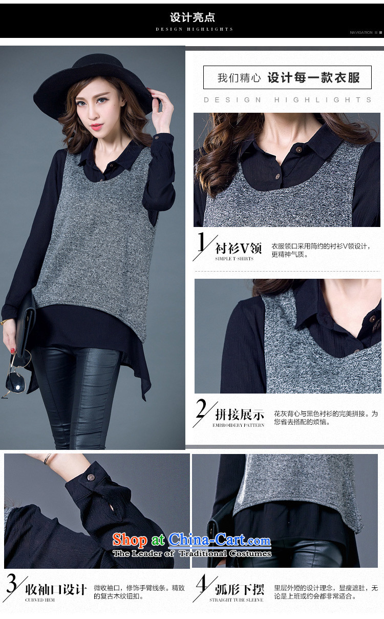 In accordance with the intention to include yi 2015 autumn and winter large new women's long-sleeved shirt thick two kits in mm long), forming the shirt color picture XXXL Y420 picture, prices, brand platters! The elections are supplied in the national character of distribution, so action, buy now enjoy more preferential! As soon as possible.