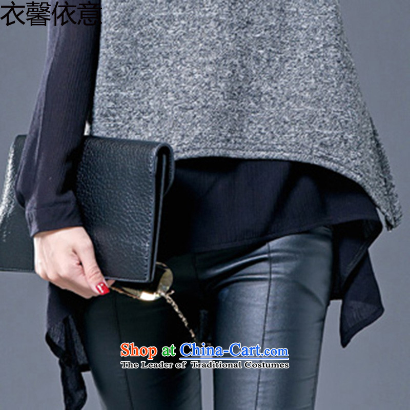 In accordance with the intention to include yi 2015 autumn and winter large new women's long-sleeved shirt thick two kits in mm long), forming the shirt color picture XXXL, Y420 Yi Xin in accordance with the intention of online shopping has been pressed.