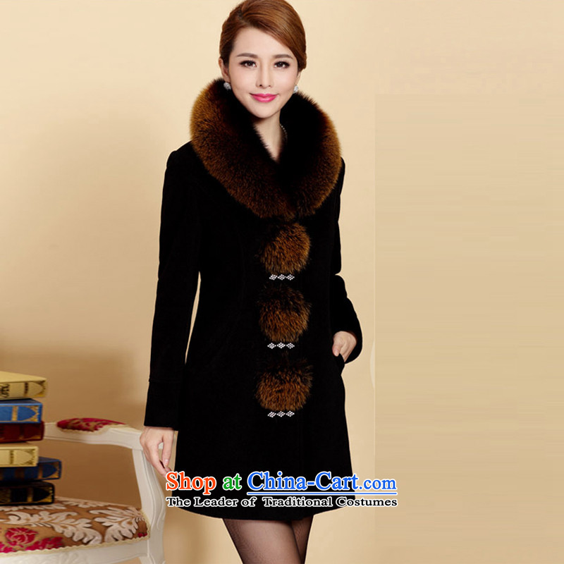 In accordance with the largest number of star women for winter coats in long hair?) Older mother coat Cotton Women? Replacing 034 Black 4XL, star (starsuoyi in) , , , shopping on the Internet