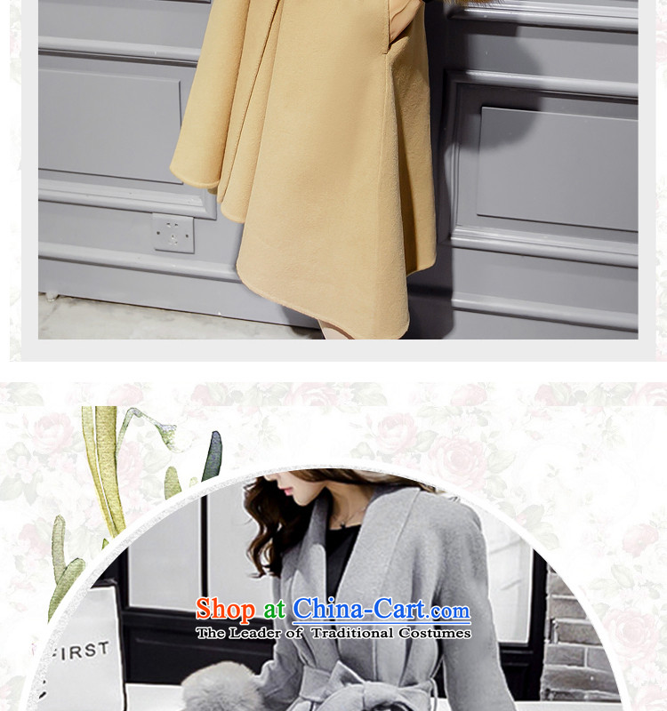 Carleen May 2015 winter clothing new gross jacket female thick in this long Solid Color Korean women's coat Sau San gray M picture, prices, brand platters! The elections are supplied in the national character of distribution, so action, buy now enjoy more preferential! As soon as possible.