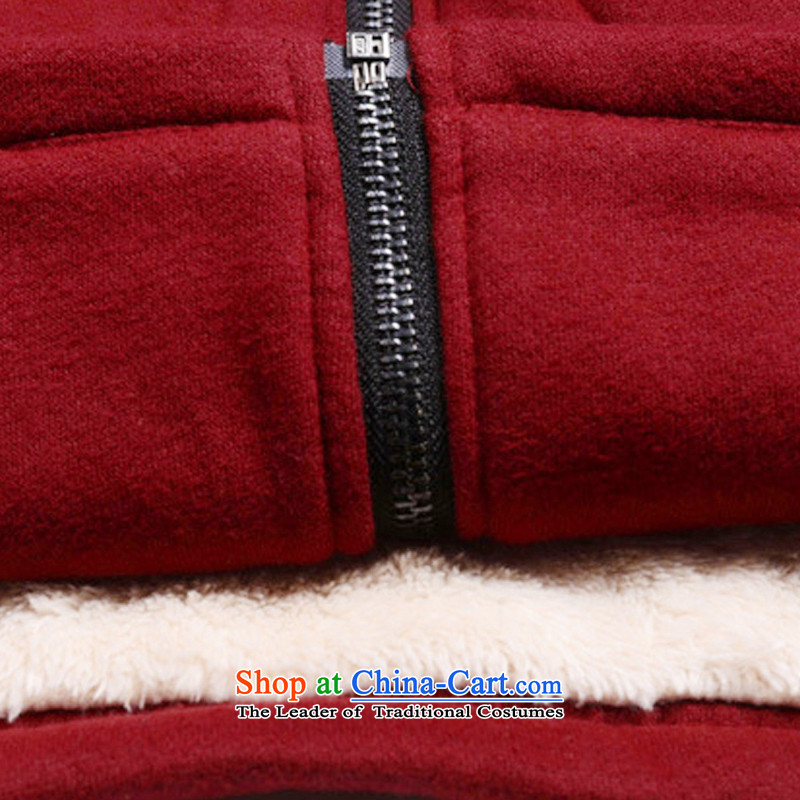 Morning to 2015 autumn and winter new Korean version of large numbers of female add extra thick inner pot gross wool sweater knocked color spell followed in long warm jacket cardigan dark green 4XL RECOMMENDATIONS 150 - 160131, morning to , , , shopping on the Internet