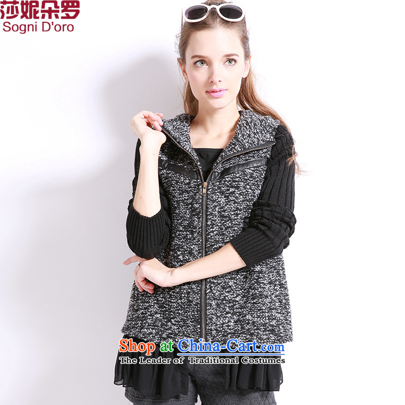 Luo Shani Flower Code women's gross? mm thick winter jackets to increase video thin thick a wool coat female thick gray?4XL- 13304 sister pre-sale within 3 days of the Shipment