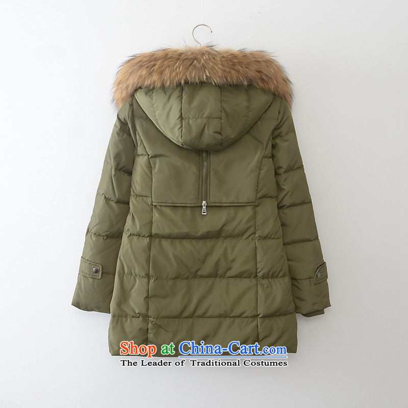 2015 mm thick sister thick autumn and winter load large Foreign Trade Code women feather & down extra jacket really gross leader Green 4XL, Cannes Sub Zhuang (gazizhuang) , , , shopping on the Internet