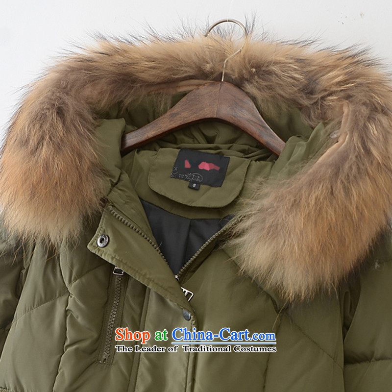 2015 mm thick sister thick autumn and winter load large Foreign Trade Code women feather & down extra jacket really gross leader Green 4XL, Cannes Sub Zhuang (gazizhuang) , , , shopping on the Internet