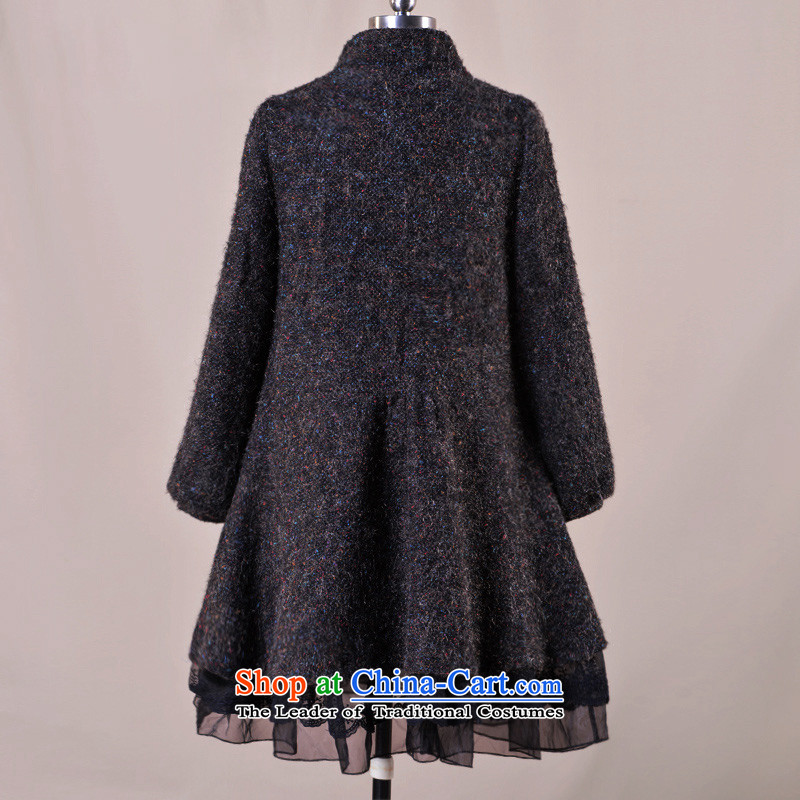 Fireworks Hot Winter 2015 new women's temperament really gross for loose fit jacket coat gross? the cloud to black M pre-sale for 15 days, fireworks ironing shopping on the Internet has been pressed.