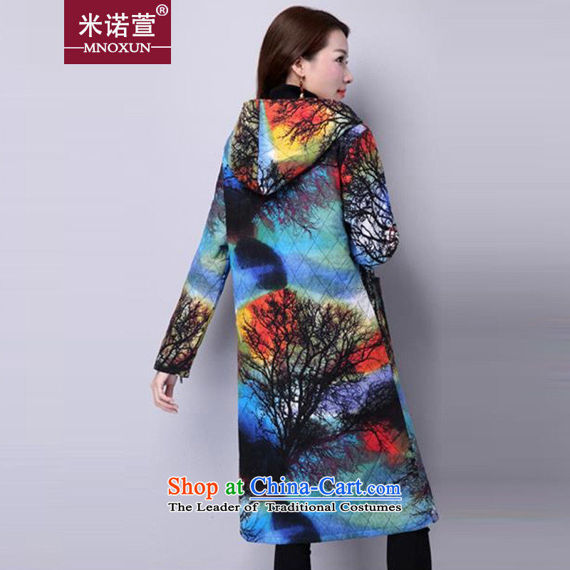 Mineau Xuan by 2015 autumn and winter new thick cotton with cap long-sleeved jacket K865 blue , L, M, Xuan (MNOXUN) , , , shopping on the Internet