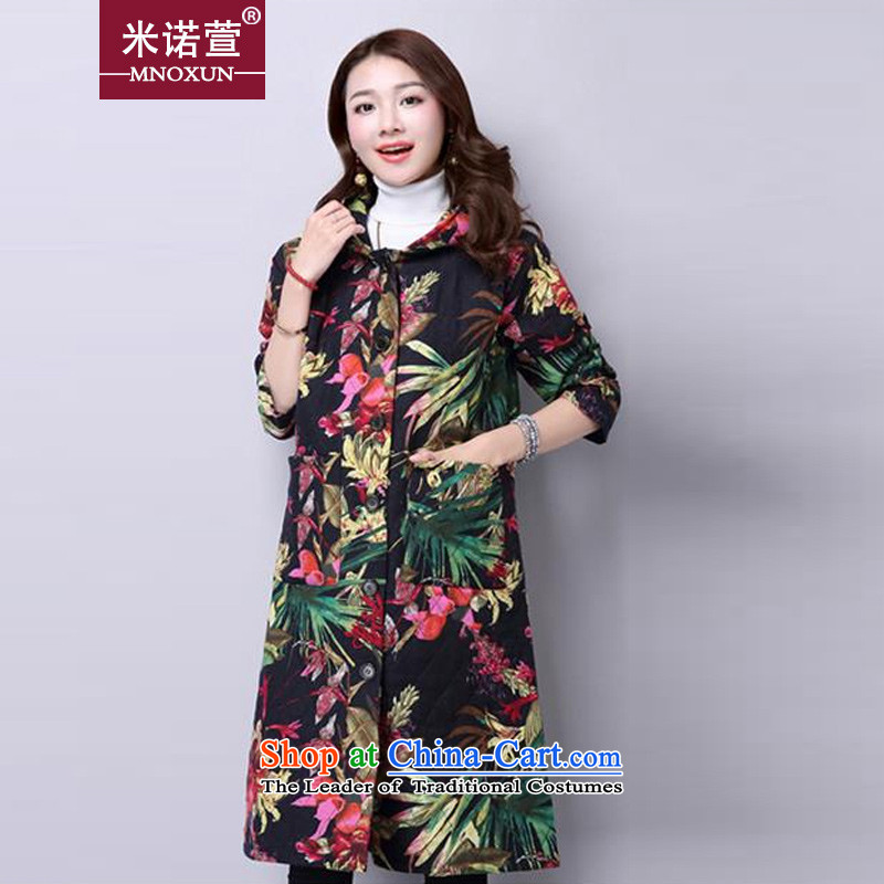 Mineau Xuan by 2015 autumn and winter new thick cotton with cap long-sleeved jacket K865 blue , L, M, Xuan (MNOXUN) , , , shopping on the Internet
