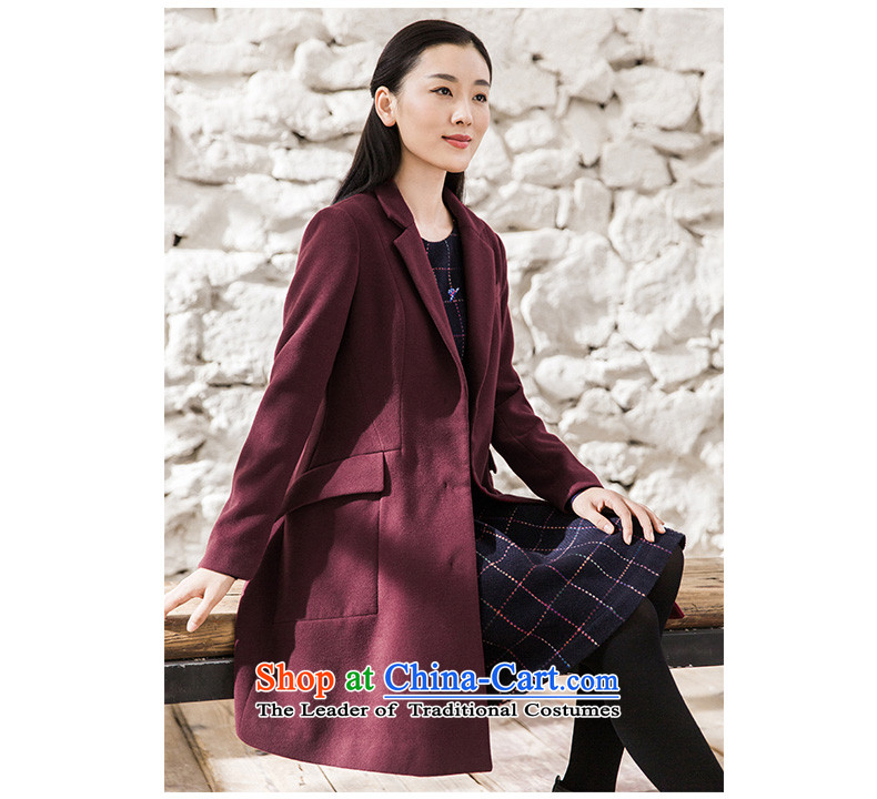 Athena Chu Cayman 2015 winter clothing new minimalist pure color long coats)??- 8543210512 (female jacket wine red M picture, prices, brand platters! The elections are supplied in the national character of distribution, so action, buy now enjoy more preferential! As soon as possible.