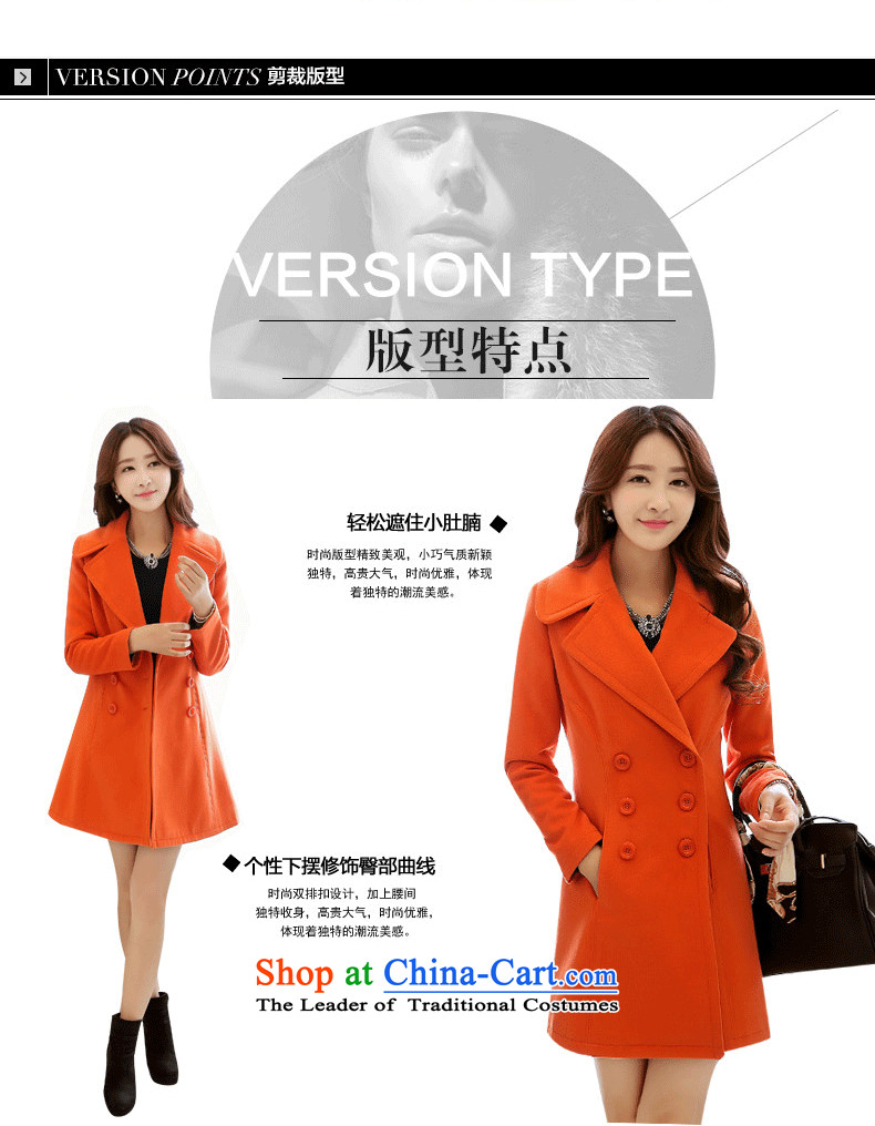 Yi Millies warm winter 2015 Korean double-a wool coat 829 Orange XXL picture, prices, brand platters! The elections are supplied in the national character of distribution, so action, buy now enjoy more preferential! As soon as possible.