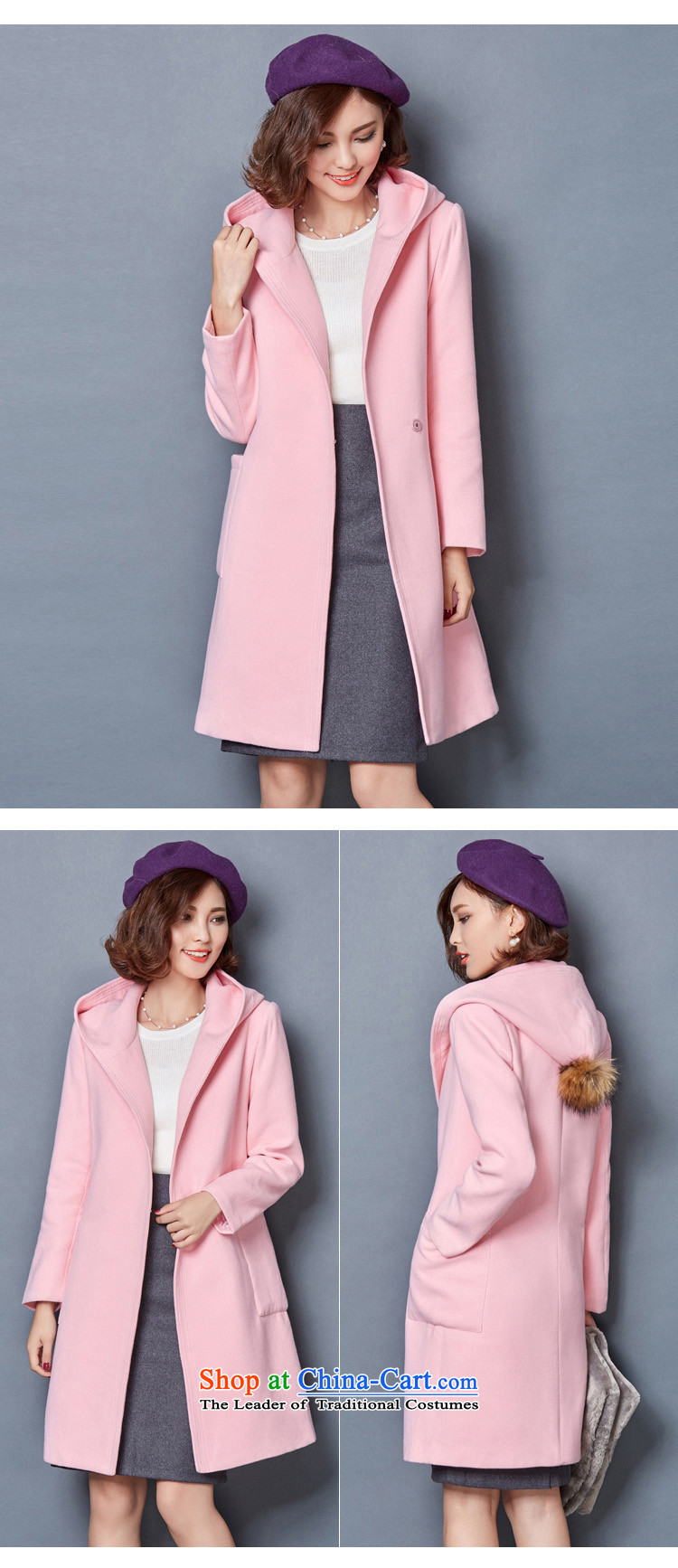 2015 Autumn and winter Zz&ff new stylish decorated Korean women who are long thin thickened graphics gross? overcoat 1585 pink XL Photo, prices, brand platters! The elections are supplied in the national character of distribution, so action, buy now enjoy more preferential! As soon as possible.