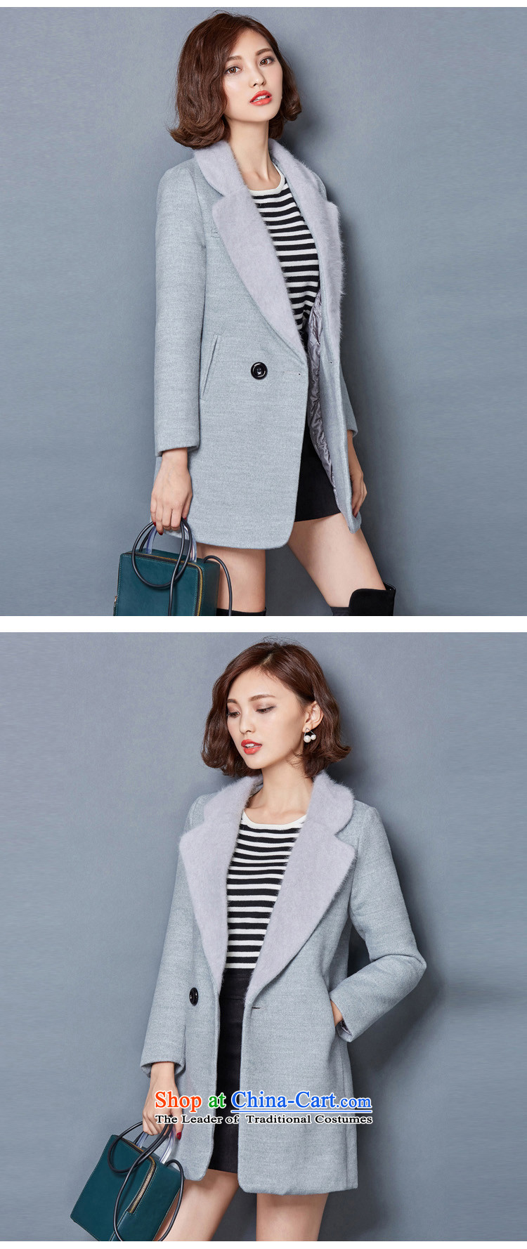 2015 Autumn and winter Zz&ff new stylish decorated Korean women who are long thin thickened graphics gross? overcoat 1581 Gray L picture, prices, brand platters! The elections are supplied in the national character of distribution, so action, buy now enjoy more preferential! As soon as possible.