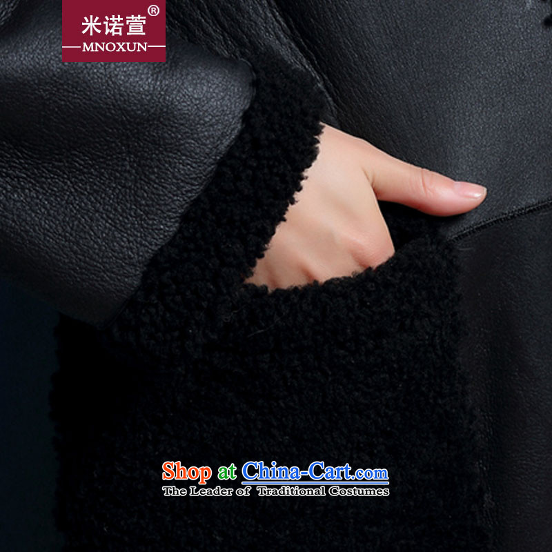 Mineau Xuan by 2015 new leather garments female coats that long fur coat K879 one female black M M Kono Xuan (MNOXUN) , , , shopping on the Internet