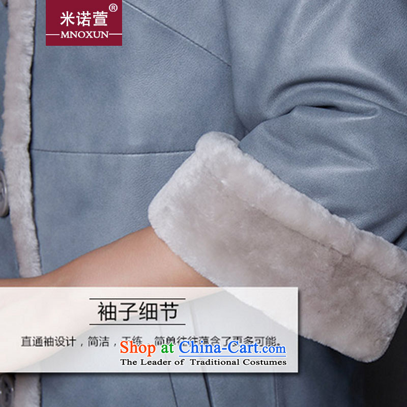 Mineau Xuan by 2015 winter long jacket coat fur grass lamb  K881  XXL, wine red Domino Xuan (MNOXUN) , , , shopping on the Internet